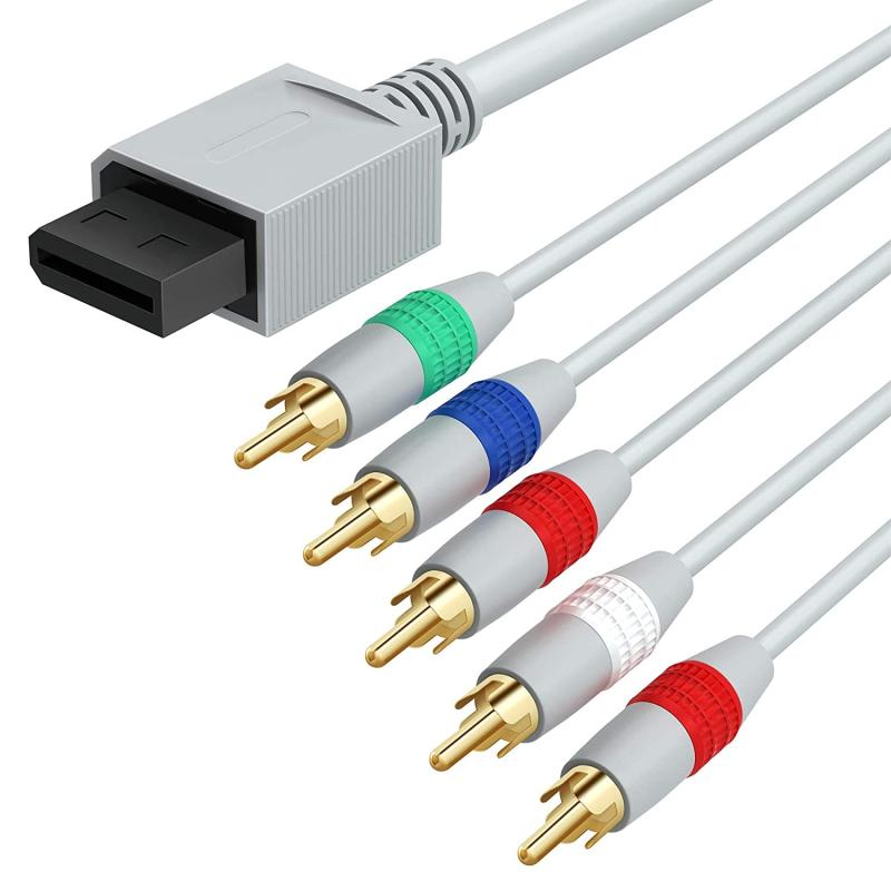 Nintendo Wii Component Tv Cable Gold-Tipped