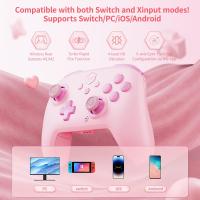 BigBig Won Choco Kablosuz Oyun Kolu Pastel Pembe Nintendo Switch PC Windows Android Ios Uyumlu