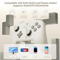 PC Gaming Controller, Wireless Controller with Custom Button, 6-Axis Gyro, Dual Shock, 128-Step Macro Programming, NFC, Turbo, Bluetooth Game Controller for Windows 10/Android/iOS/PC