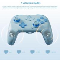 PC Gaming Controller, Wireless Controller with Custom Button, 6-Axis Gyro, Dual Shock, 128-Step Macro Programming, NFC, Turbo, Bluetooth Game Controller for Windows 10/Android/iOS/PC