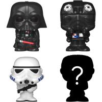 Funko Bitty Pop 4'lü Paket  Star Wars Darth Vader Fighter Pilot,Stormtrooper, Darth Vader ve Sürpriz Mini Figür