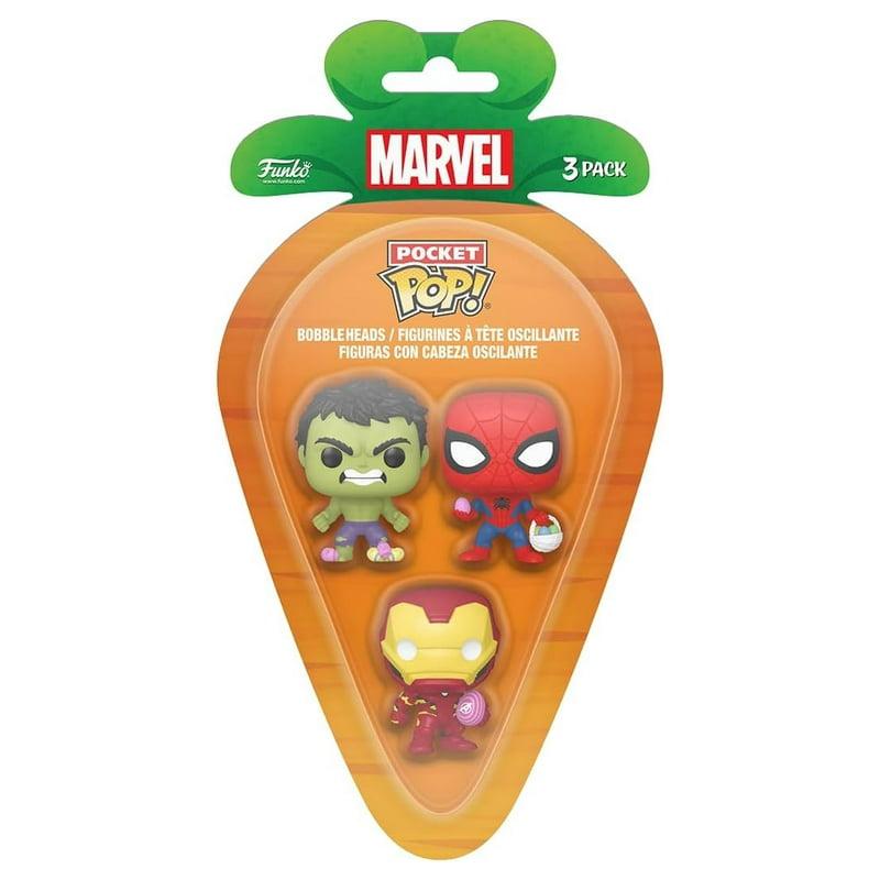 Funko Carrot Pocket POP Spider-Man, Iron Man & Hulk 3-Pack Marvel Avengers