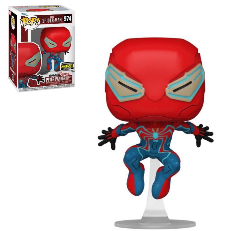 Funko Pop Marvel Gamerverse SpiderMan 2 Peter Parker Velocity Suit Figür No:974