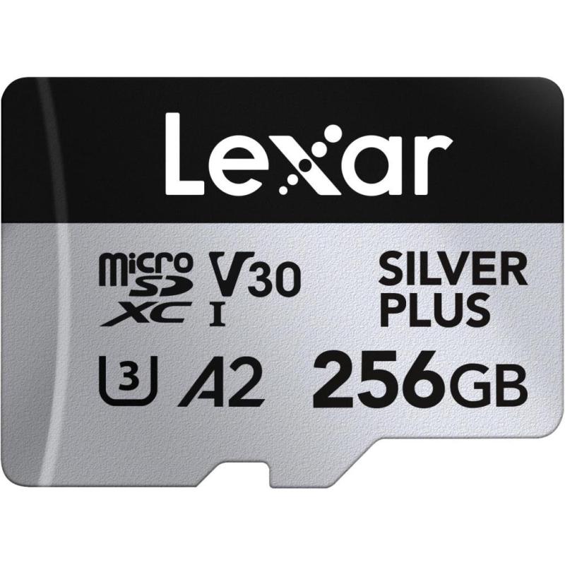 Nintendo Switch Lexar 256GB Silver Plus 205mb 4K V30 UHSI Micro SD Memory Card 256 gb