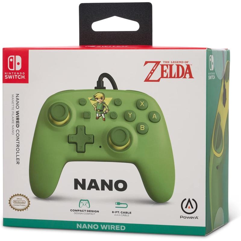 PowerA Nano Wired Controller for Nintendo Switch Toon Link, Nintendo