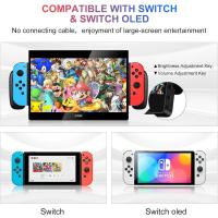 G-STORY 10.1‘’ Portable Monitor for Switch, 1080P Portable Gaming Monitor IPS Screen with USB Type-C