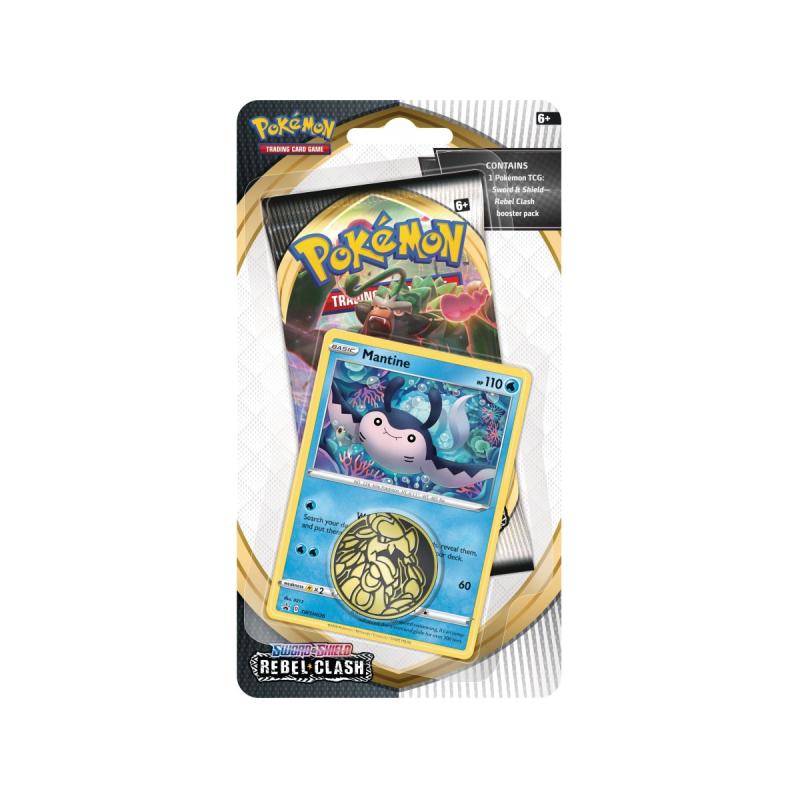 Pokemon Tcg Sword & Shield Rebel Clash Checklane Booster Pack Mantine