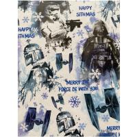 Star wars Christmas Desenli Hediye Ambalaj Kağıdı Holografik Orijinal Lisanslı