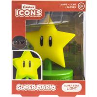 Paladone Mario Super Star 3D Icon Bright Night Light or Desk Lamp Yellow