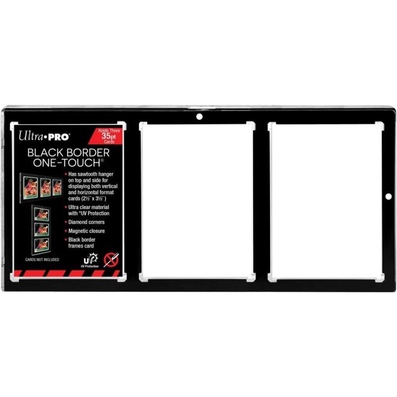 35PT 3-Card Black Border UV ONE-TOUCH Magnetic Holder