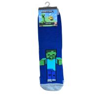 Minecraft Zombie Desenli Çocuk Çorabı 3 Çift çorap