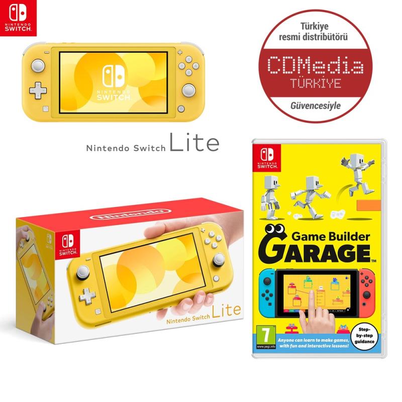 Nintendo Switch Lite Konsol Sarı + Game Builder Garage Bundle