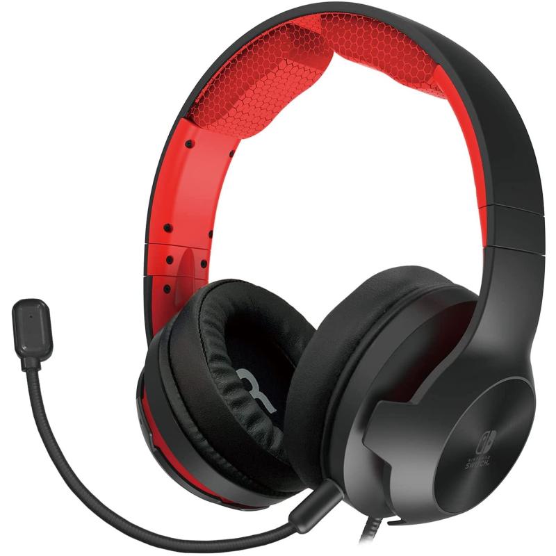 Nintendo Switch Oyuncu Kulaklığı Headset Black Red Edition Lisanslı Resmi OLED Lite Uyumlu