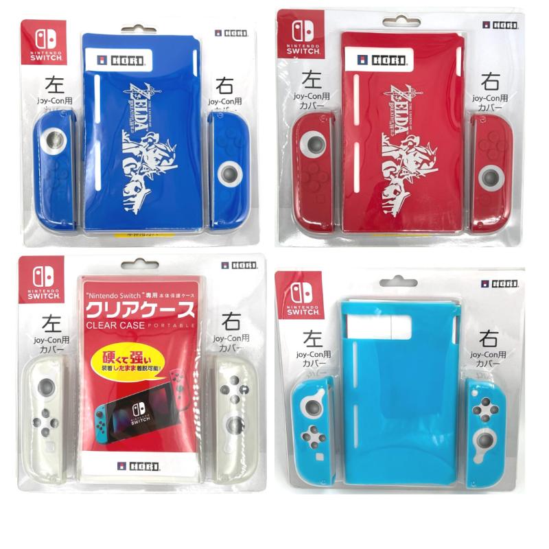 Nintendo Switch Silikon Kılıf 3 Parça koruyucu Set Şeffaf kırmızı mavi zelda